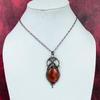 Red Snakeskin Jasper Gemstone Pendant Copper Wire Wrapped Jewelry Gifts For Him