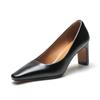 2135-2 thick heel interview women's shoes 2025 new black professional work shoes office workers commuter dress high heels