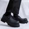 FashionMen's Big-head Derby Casual Leather Shoes with High Platform Autumn Winter New Designer Fashion Black Dress Shoes for Men