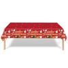 Plastic Christmas Tablecloth Bronzing Snowman Snowflake Disposable Tablecloths Disposable Table Decoration Table Cover Christmas