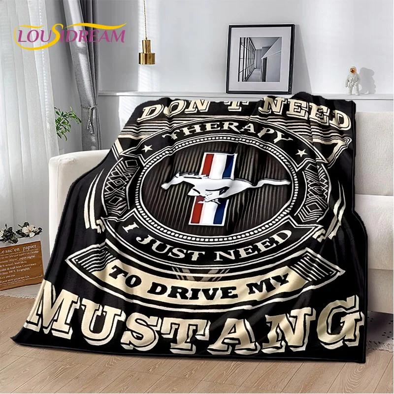 Classics 3D F-Ford GTR Mustang Car Soft Blankets,Keep Warm Throw Blanket Comfortable Blanket for Picnic Beds Sofa Home Bedroom