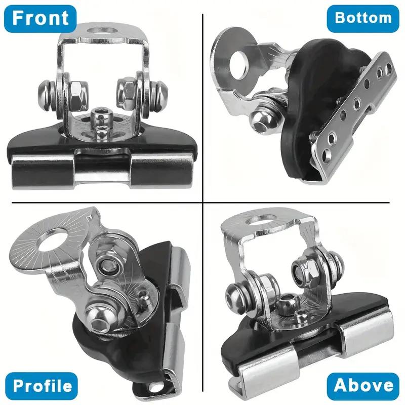 Motorcycle Car Auto Hood LED Work Light Mount Bracket Holders Stainless Steel A-Pillar Engine Cover Lamp Bar Mounting Clamp