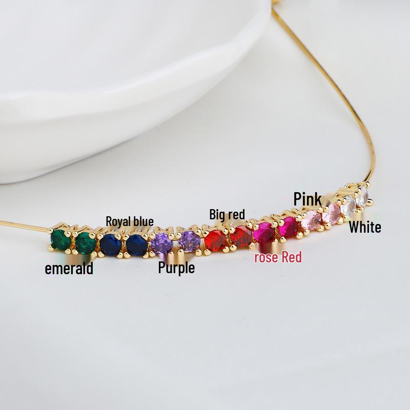 14k Gold-Filled Color-Preserving Zircon Prong-Set Spacer Bead for DIY Jewelry Small Emerald Zircon