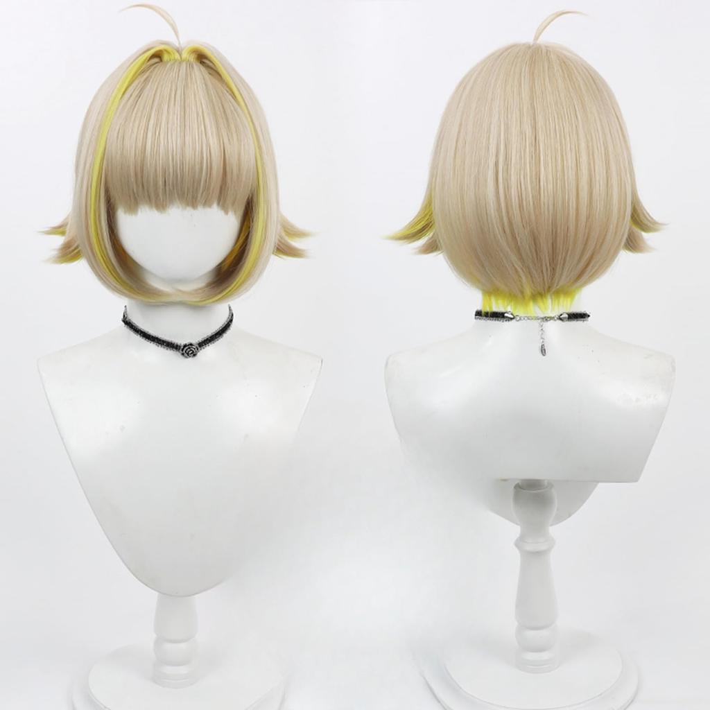 LAOBAO Cosplay Wig Elegg Wig Blonde Bob Heat Resistant Disguise Wig Costume Accessory Party Festival Halloween Costume Cosplay Wig (Elegg)