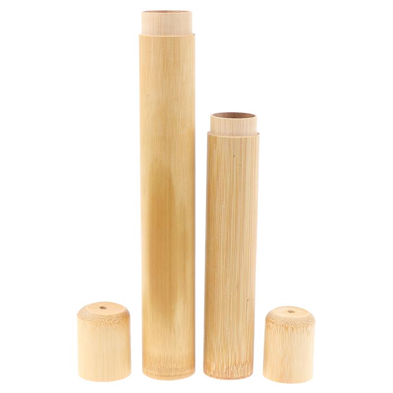 Toothbrush Wooden Case Tooth Brush Soft-Bristle Bamboo Fibre Holder Handle Tube