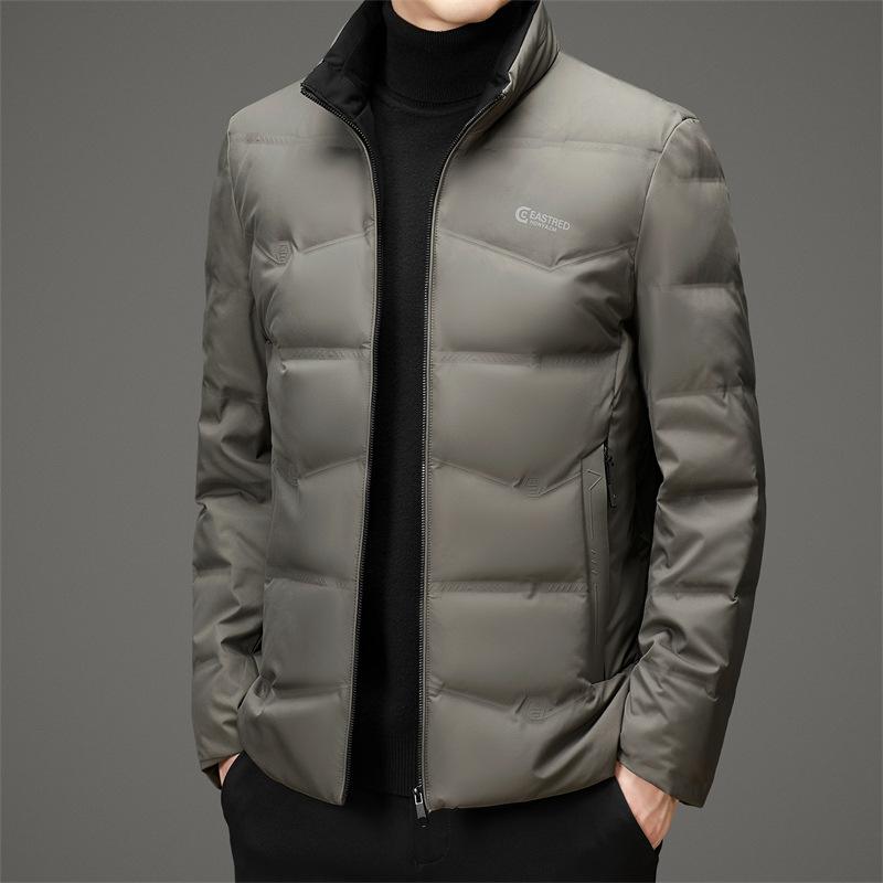 

Новые осенние и зимние мужские пуховики, модные, повседневные, универсальные, для пап среднего возраста, воротник-стойка, теплые пуховики 4XL