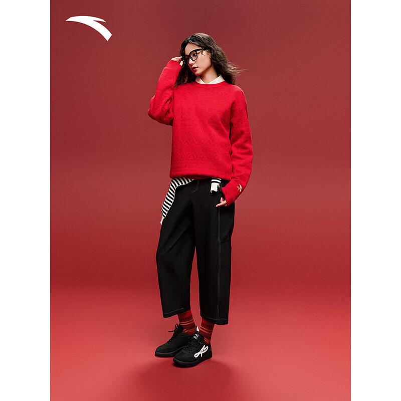 ANTA Men s Warm Retro Crewneck Knitted Sweater L