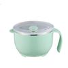 304 Stainless Steel Large Capacity Instant Noodle Noodle Lunch Bowl with Lid Japanese Salad Cup for Kids Food | Lunch Box (Green)