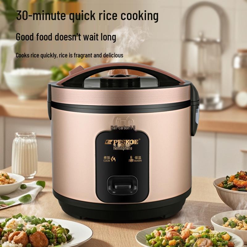 Kompaktowy garnek do gotowania ryżu i parowar 4L dla 2-3 osób - Idealny do akademików