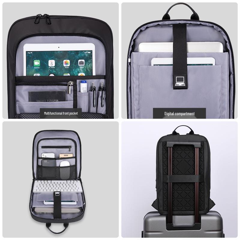 Ultra-Thin 15.6-inch Laptop Business Backpack - Durable Oxford Cloth for Daily Commute