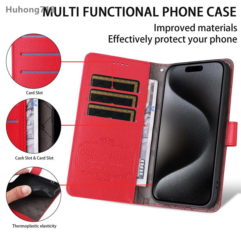 For Realme 7i 12 Plus 12X 13 Pro 14 14T 14X Neo 7X Note 50 60 P3 4G 5G Wallet Phone Case Card Slot Stand Cover Casing