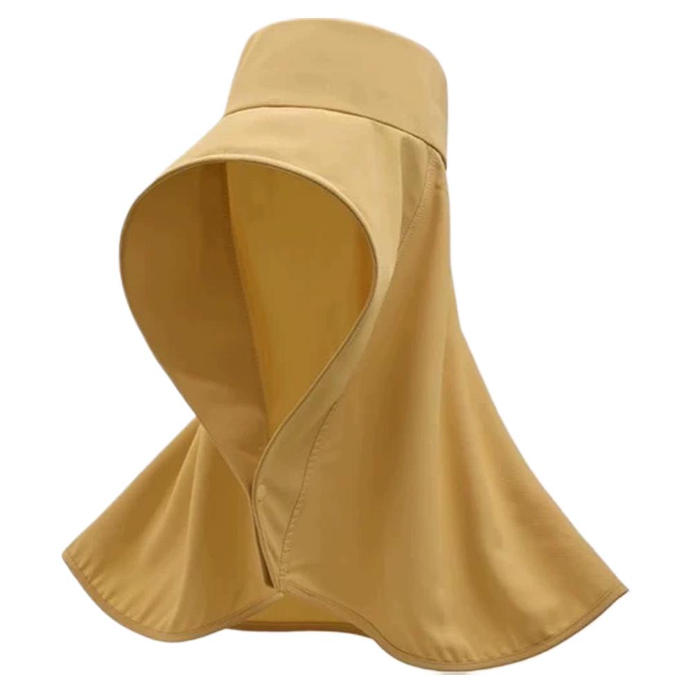 UV protection Large Shawl Sun protection Hat for Women's Neck protection Hat Wide Brim Shawl Sunscreen Ponytail Cap