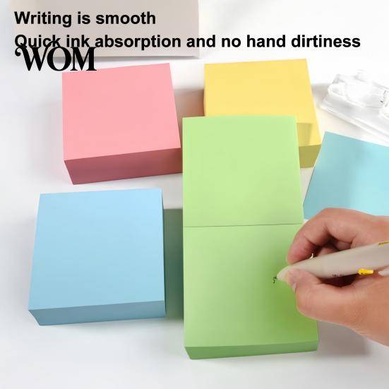 Flexible Note Paper Stick Notes, 3x3in Self-Stick Pads, 300 Sheets Adhesive Small Craft Memo Pads for Reminder, Office, School Supplies