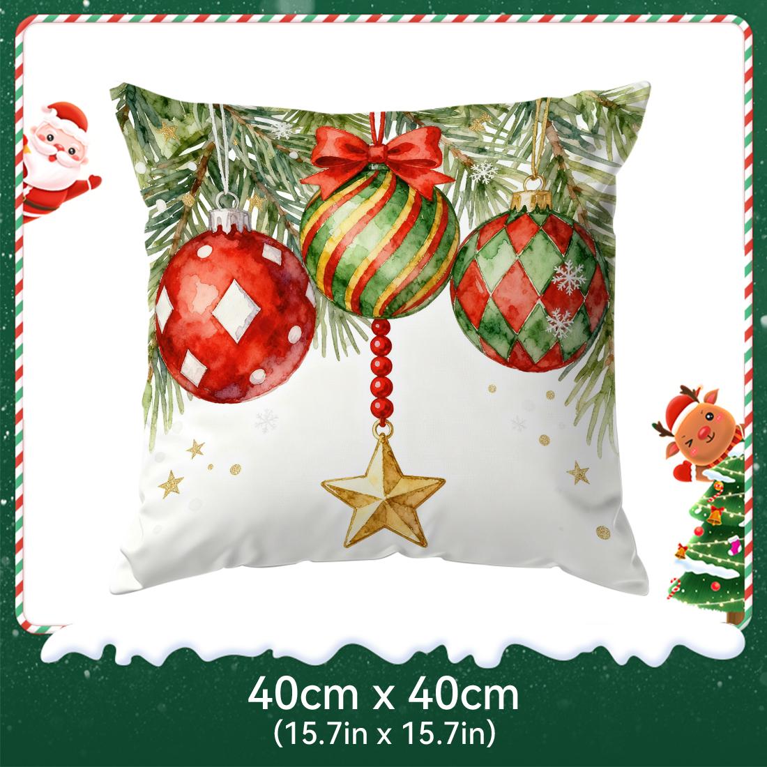 

Christmas plaid decoration Cushions Pillowcase Polyester Cushion Cover Throw Pillow Pillowcover Home Car Sofa Decor 40x40cm