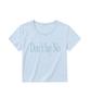 Deomopeuhauseu Don'T Say No U-Neck Short Sleeve T-Shirt Light Blue