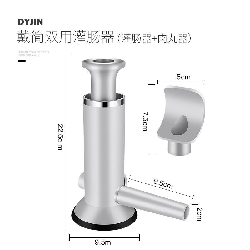 Sausage Stuffer with 4 Different Sizes Stuffing Tubes Sausage StufferQuick Sausage StufferFillerSyringeSmall Sausage Tools