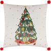 Deck The Halls Tree Embroidered Cushion Cover