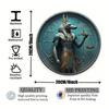 Retro Anubis Metallschild Ägyptische Hieroglyphen Wanddekoration 20x20 cm Rostfeste Aluminiumplakette Heim- und Bürodekoration