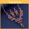 Metallische Blume Anhänger Schmuckset Mit Wasser Diamant Ohrringen Für Mädchen