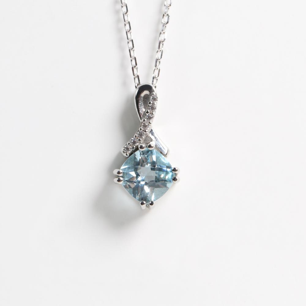 

Просто элегантный серебряный кулон S925, натуральный небесно-голубой топаз, драгоценный камень, модные украшения для девочек, женская повседневная одежда, подарок на день рождения S синий