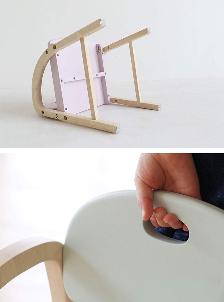 Market Chair for Children with Armrests, Amy Series, 31cm (W) x 30cm (D) x 39cm (H) (Seat Height 20cm, 23.5cm), Lavender Pink, Made of Natural Wood, I