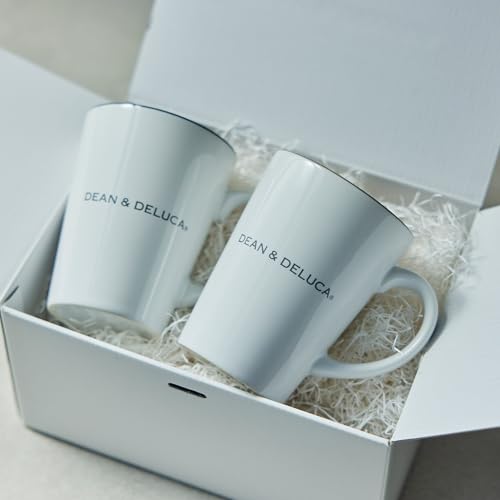 DEAN & DELUCA Latte Mug White Small Pair Gift
