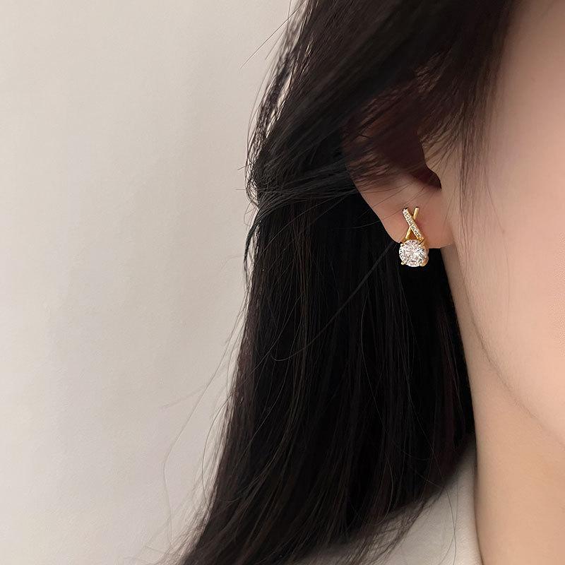 Crossed Earrings Niche Design X Earrings Temperament Fashionable Earrings for Women New Trendy