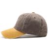 Waterwash Vintage Cotton Baseball Cap With Curved Brim For Outdoor Travel And Casual Wear