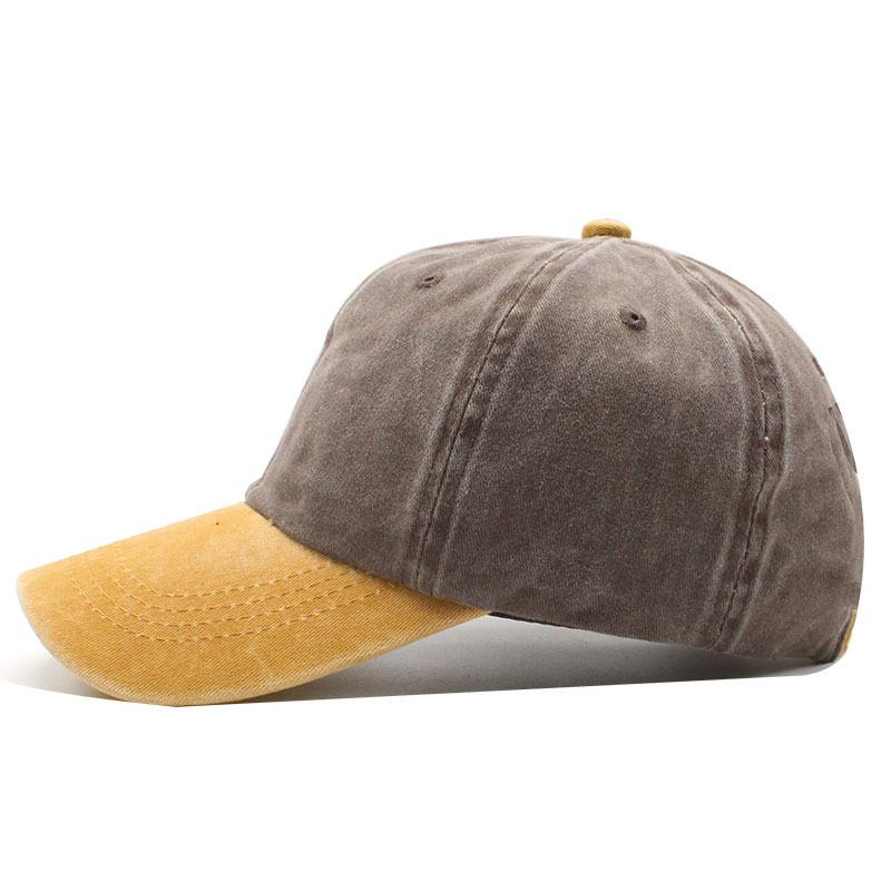Waterwash Vintage Cotton Baseball Cap With Curved Brim For Outdoor Travel And Casual Wear