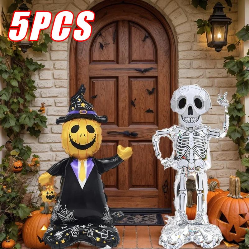 Halloween-Themed Witch Grim Reaper Balloon Set 2026 Festival Party Decor Helium Balloons for Home Room Haunted House Scary Atmosphere Ornament