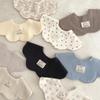 Pure Cotton Korean-Style Baby Drool Bib - Lightweight, Absorbent, Anti-Spit Up, Petal Design