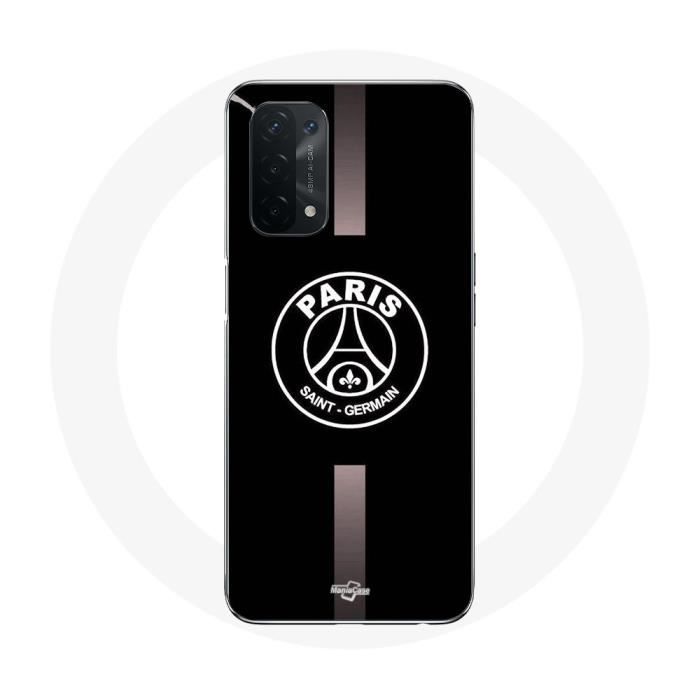 Coque - Maniacase - Oppo A74 5G - Logo PSG - Souple - Noir