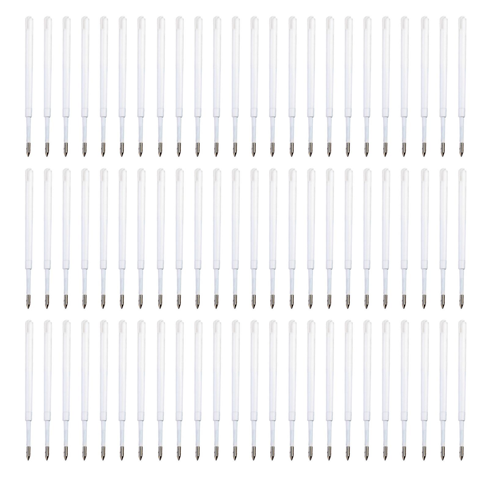 

100 шт сменных стержней для шариковой ручки с выдвижной ручкой 1,0 мм, гладкие для письма, быстросохнущие, для офиса
