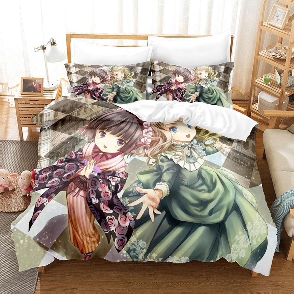 3D Anime Croisée In A Foreign Labyrinth Bedding Set Single Twin Full Queen King Size Bed Set Adult Kid Bedroom Duvetcover Sets
