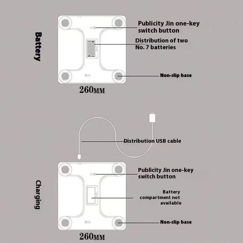 Household charging scale body fat scale adult gradient body scale precision health scale electronic scale