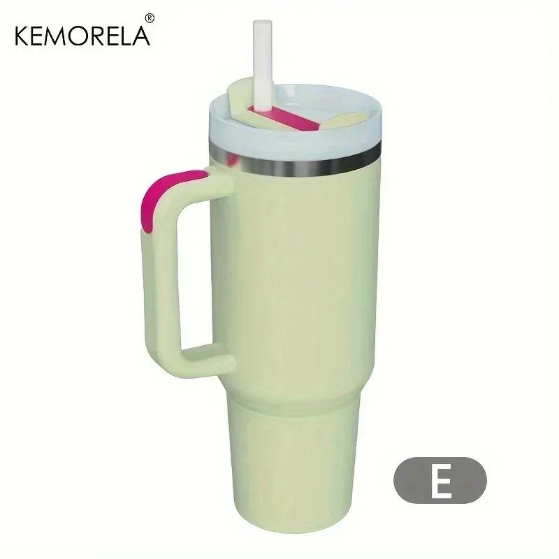 40oz 304 Steel Insulated Water Bottle Thermal Coffee Car Mug Cold Mugs Vacuum Flask With Handle Straw For Sport