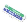 20pcs Fire Exit Keep Clear Signs for Permanent Installation In Loading Docks Stair Towers and Common Area Passageways