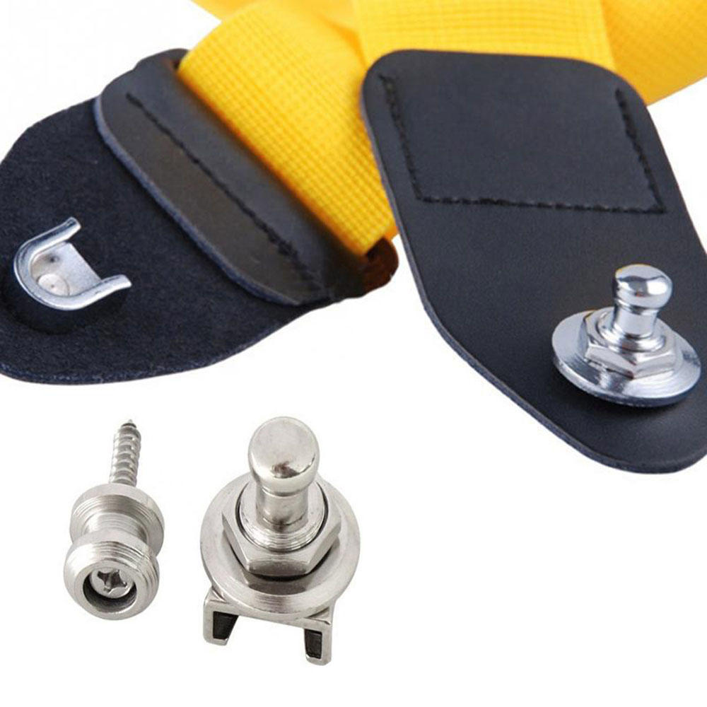 Buy System Parts Acoustic 3 Colors Chrome Round Head Guitar Strap Locks