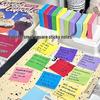 Dazzling Box: 11-Color Small Square Sticky Notes - Tearable and Colorful for Women