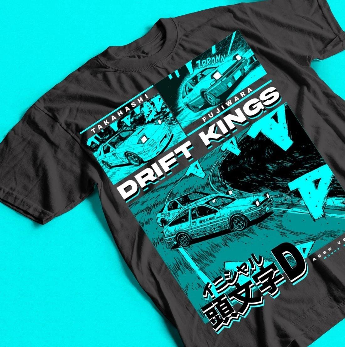 Унисекс футболка Drift Kings, Подарок для любителя гоночных автомобилей, Футболка для автоэнтузиаста, Автоспорт 2XL