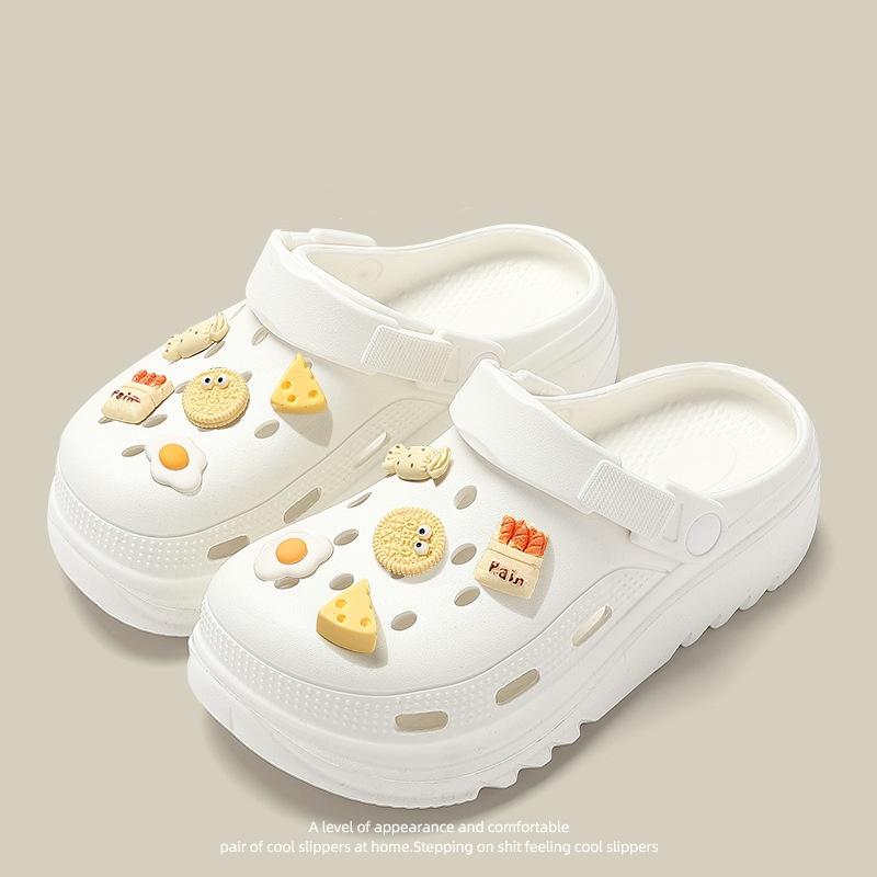 Eva Dicksohlige Lochschuhe Damen Oberbekleidung Geruchsfreie Füße Sommer Weichsohlige Rutschfeste Strandschuhe Damen