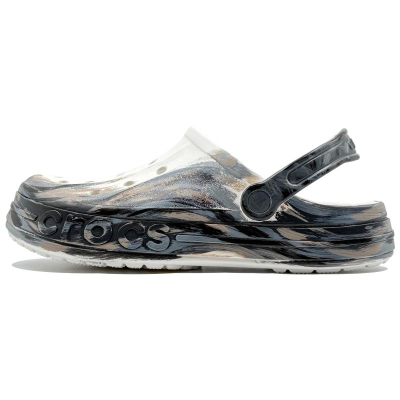 Crocs Bayaband Clog Gift Box Hesu Space Phantom Streamer EVA Distressed Hand-Painted Comfortable Hole Shoes Unisex Black and Grey