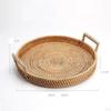 Handcrafted Bamboo Serving Tray with Stylish Wooden Handles