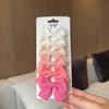 6PCS Soft Cotton Bow Hairpin Girl Sweet Plaid Design Hairpin Color Block Delicate Hairgripe Barrettes Kawaii Child Accessories
