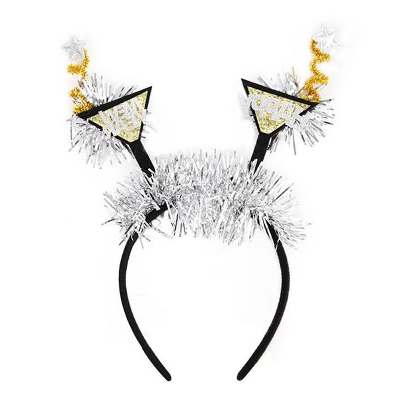 

Year S Headband Gold And Silver Color 2025 Christmas Party Accessories