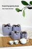 Compact Travel Tea Set with Bag: One Pot, Four Cups - Durable Cotton Linen