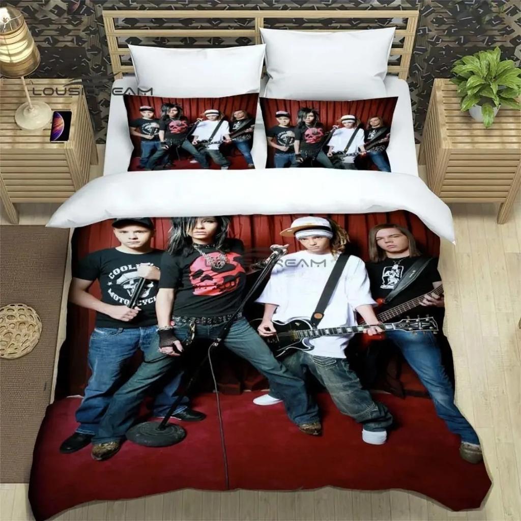 Comforter Rock Band Hd Comforter Tokio Hotel Band Printed Bedding Set For Adult Kids Single Twin Full Queen King