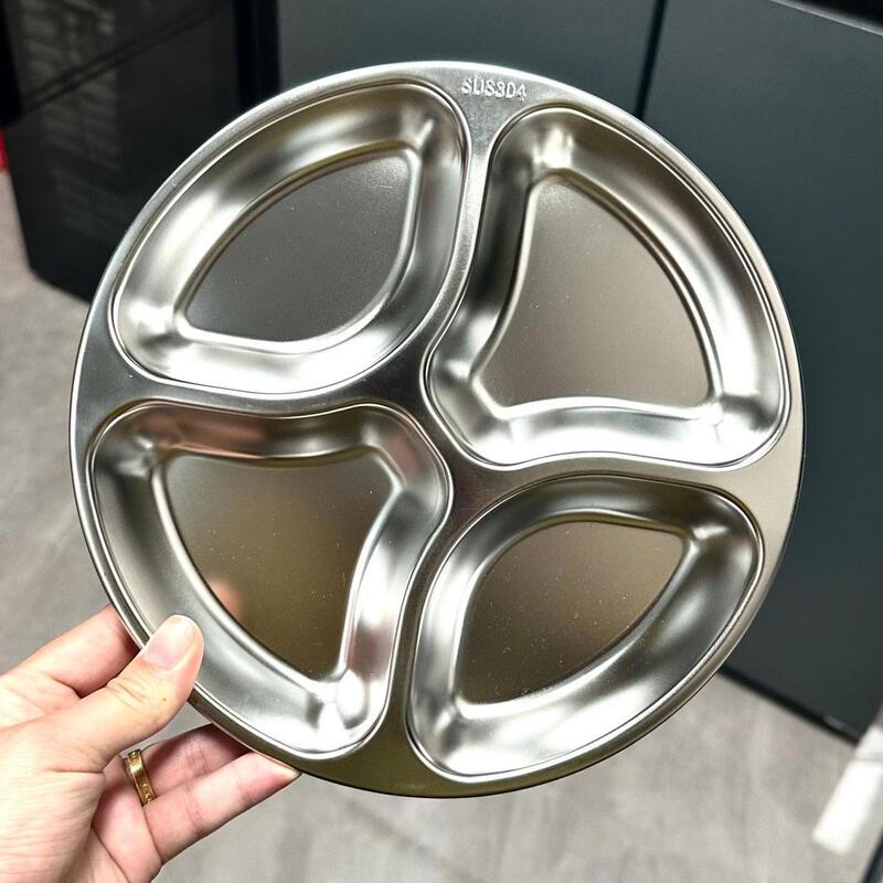 ZISIZ 3-Pack 304 Stainless Steel Divided Prep Plates