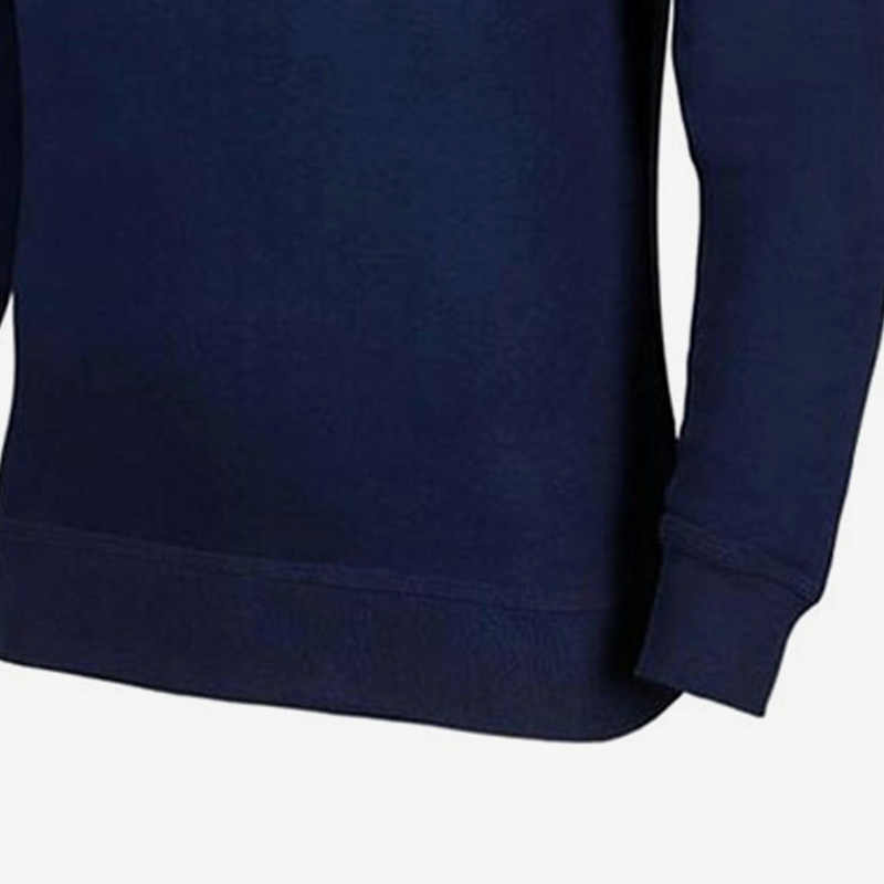 Nike ლოგოს ამობეჭდვა ეკიპაჟის კისრის გრძელმკლავიანი პულოვერის მაისური მამაკაცის ტოპები მუქი ლურჯი 623459-410