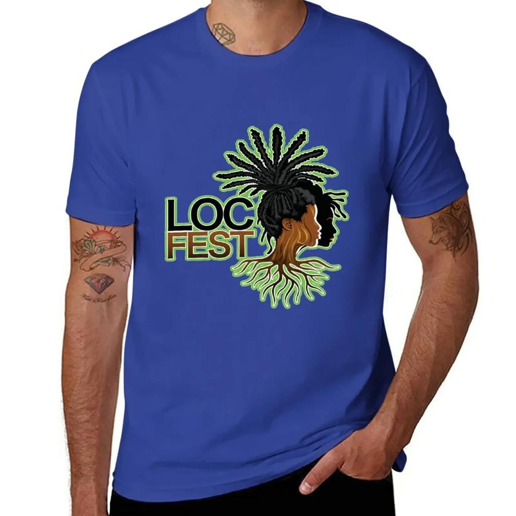 Roots Loc Fest Portrait T-Shirt blanks summer clothes t shirts for men pack